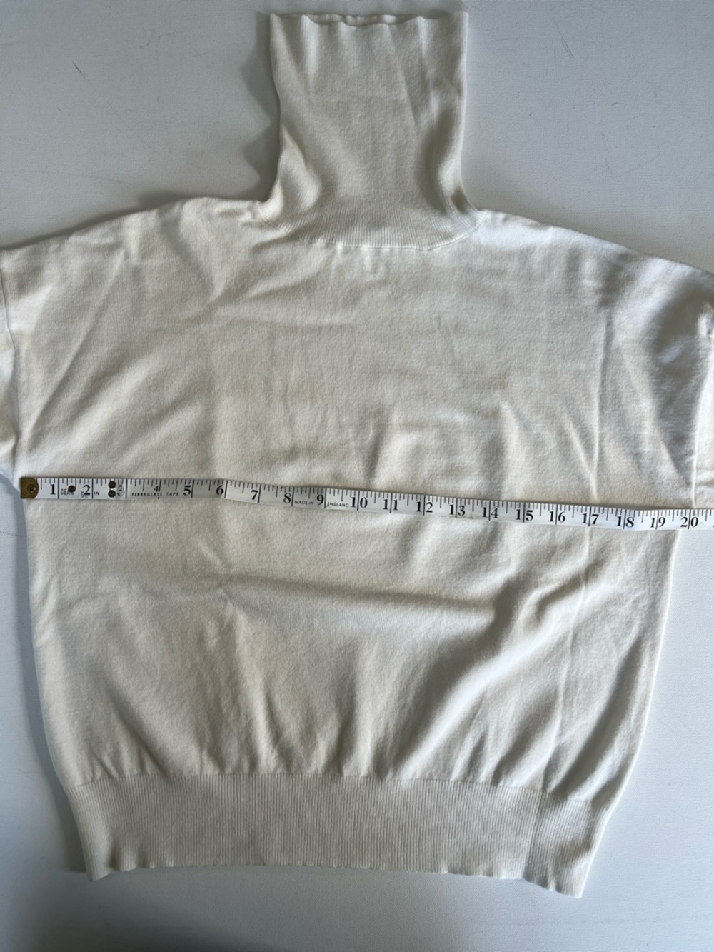 Ecru Light Weight Knit Turtleneck Sweater - Picture 4 of 6